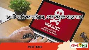 ১০ টি কম্পিউটার ভাইরাসের নাম ও তার ক্ষতির মাত্রা